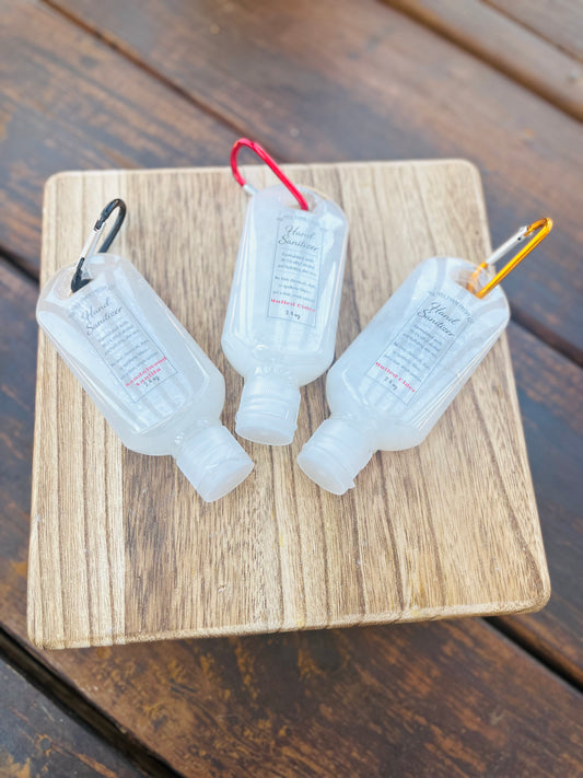 Hand Sanitizer with Metal Carabiner
